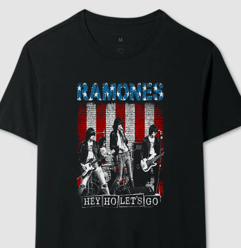 Camiseta Ramones Hey Ho Let's Go