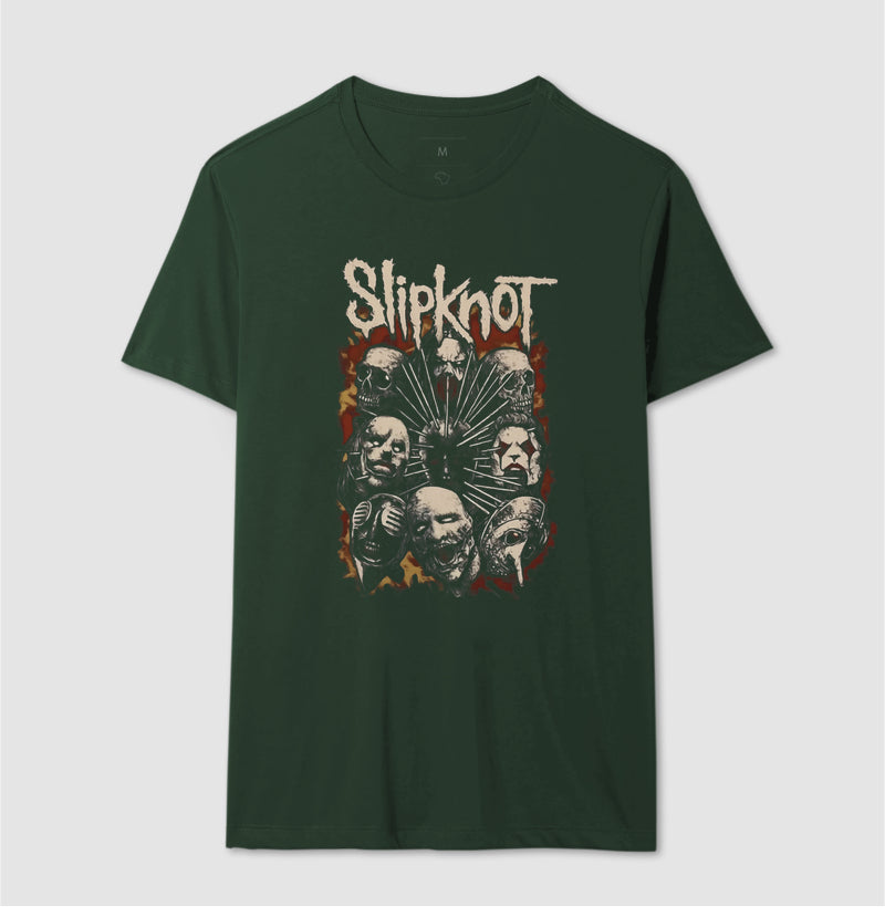 Camiseta Slipknot Faces da Loucura
