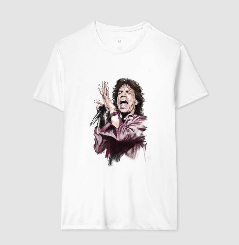 Camiseta do Mick Jagger Caricatura