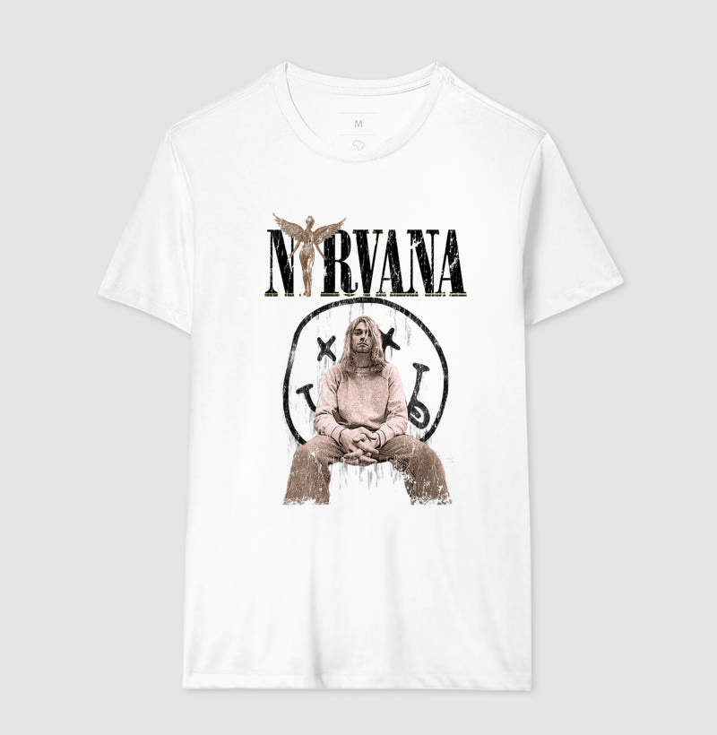 Camiseta do Kurt Cobain Nirvana Anjo