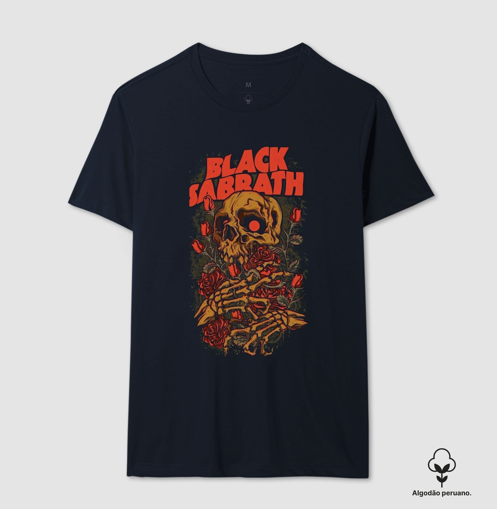 Camiseta Black Sabbath Algodão Peruano