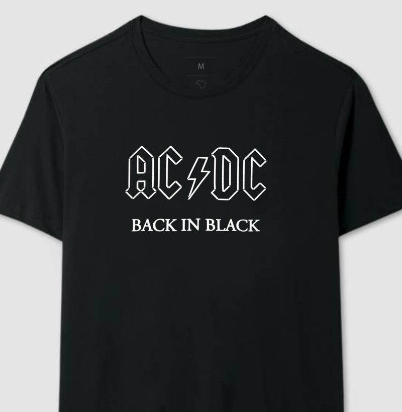Camiseta Disco AC/DC Black in Black