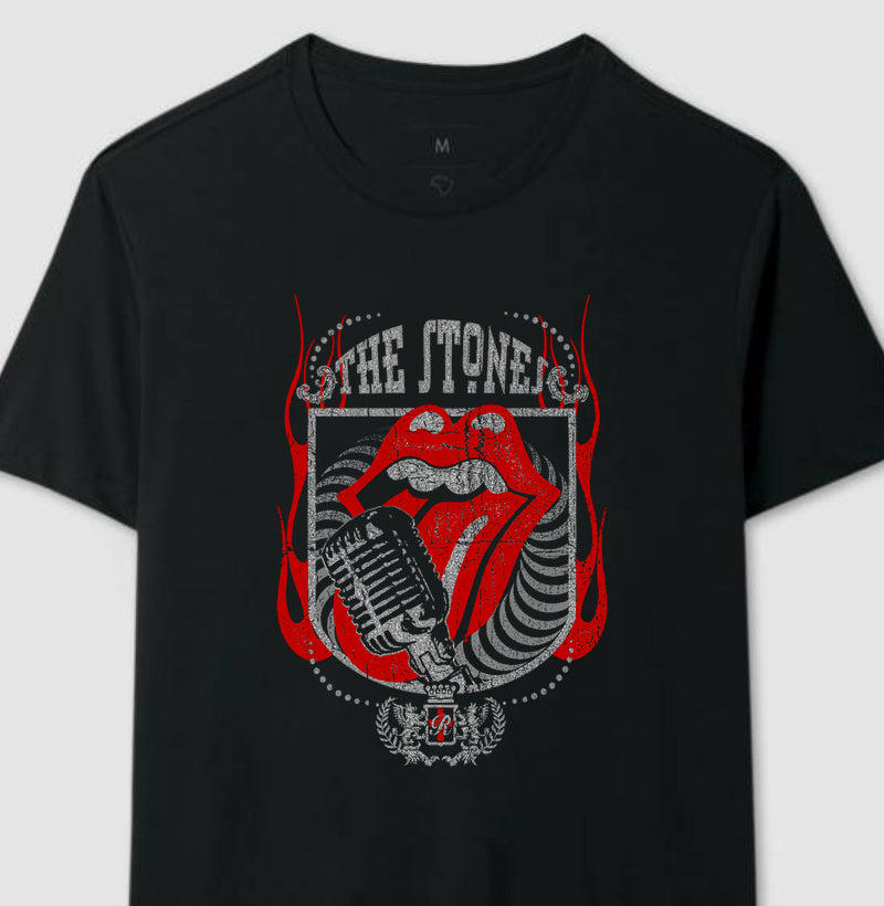 Camiseta Rollin Stones Microfone