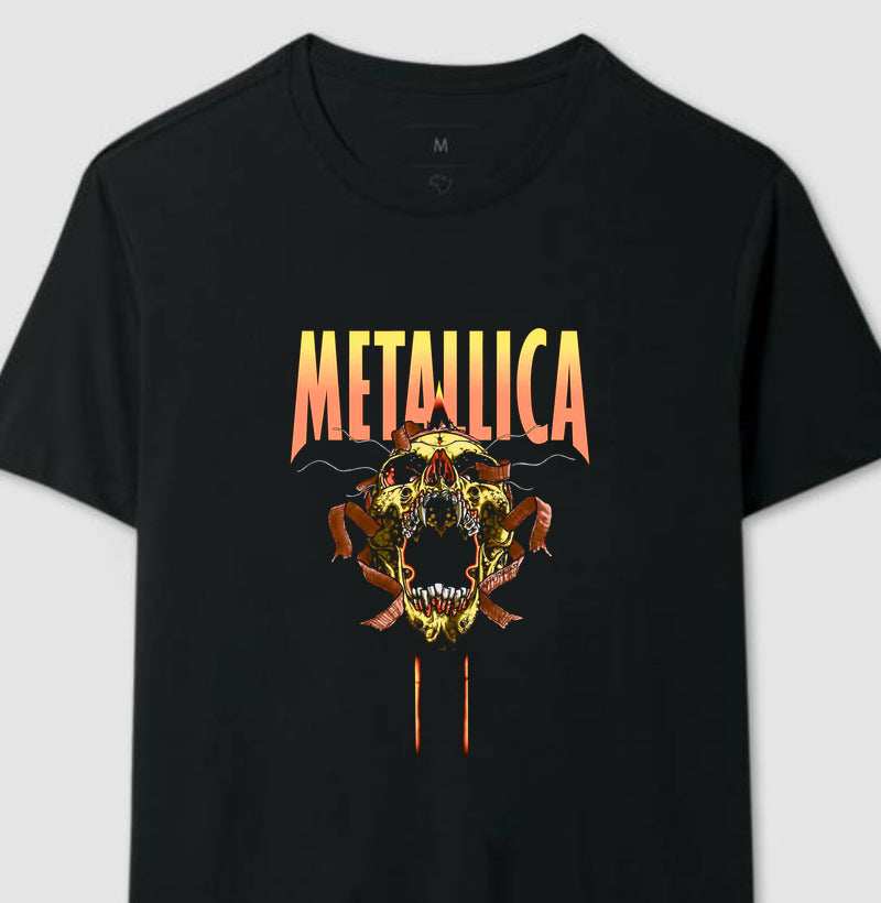 Camiseta Metallica Caveira Grito do Caos