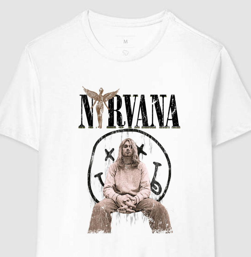 Camiseta do Kurt Cobain Nirvana Anjo