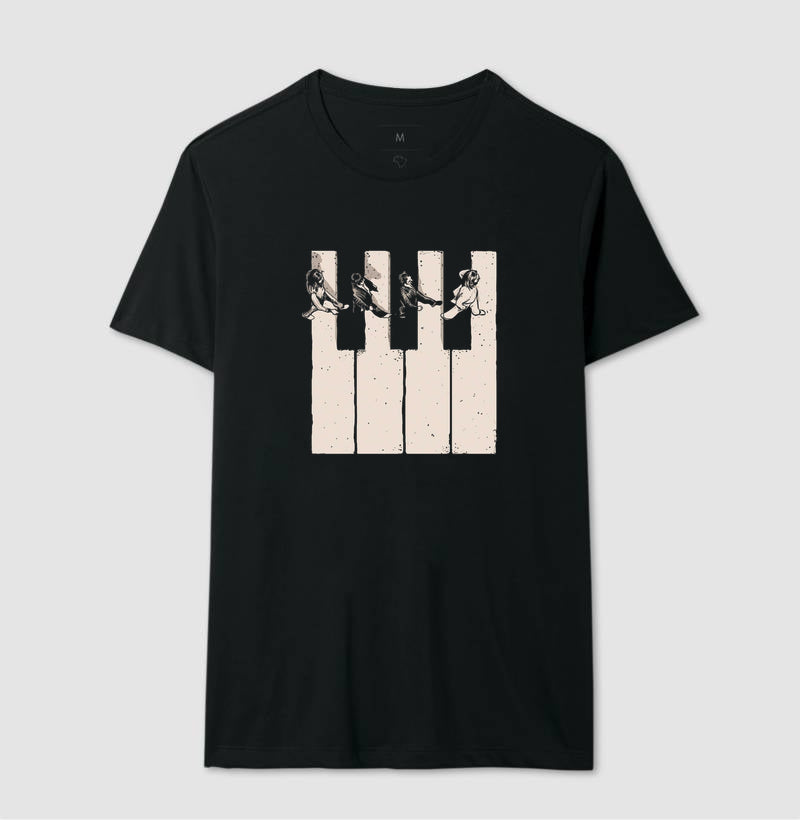 Camiseta Abbey Road em Teclado