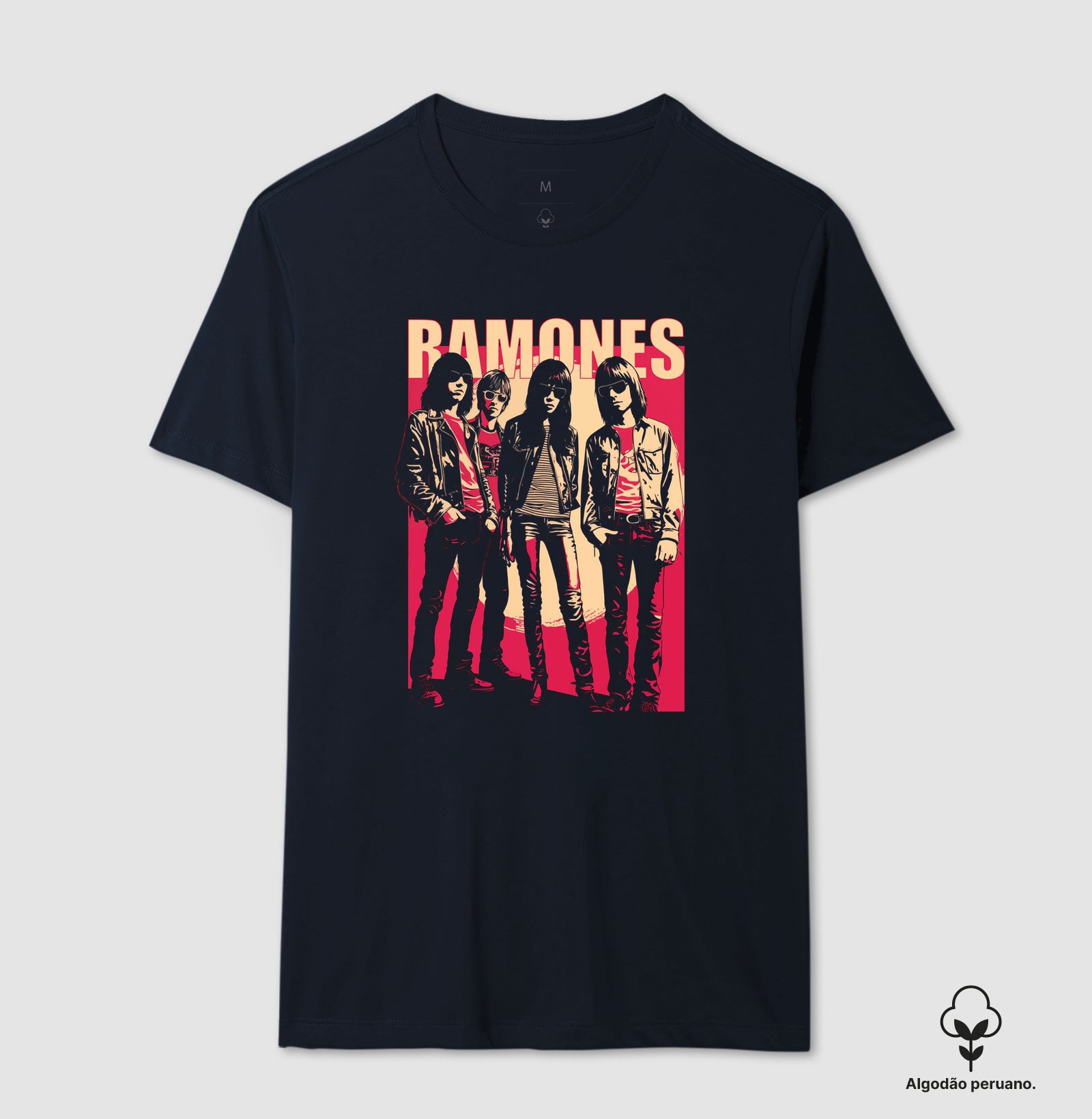 Camiseta Ramones Cartoon Algodão Peruano