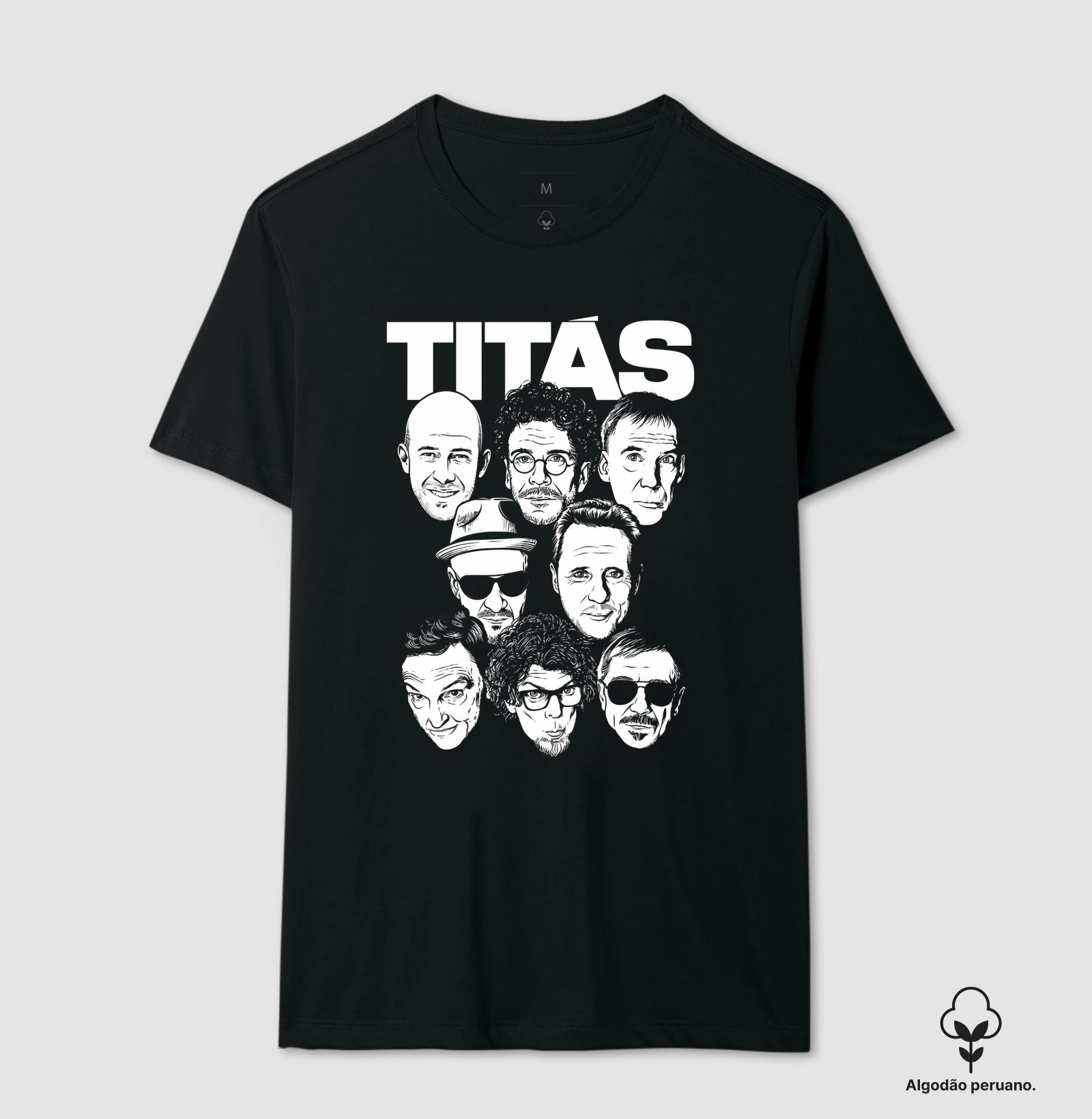 Camiseta Banda Titãs Faces Algodão Peruano