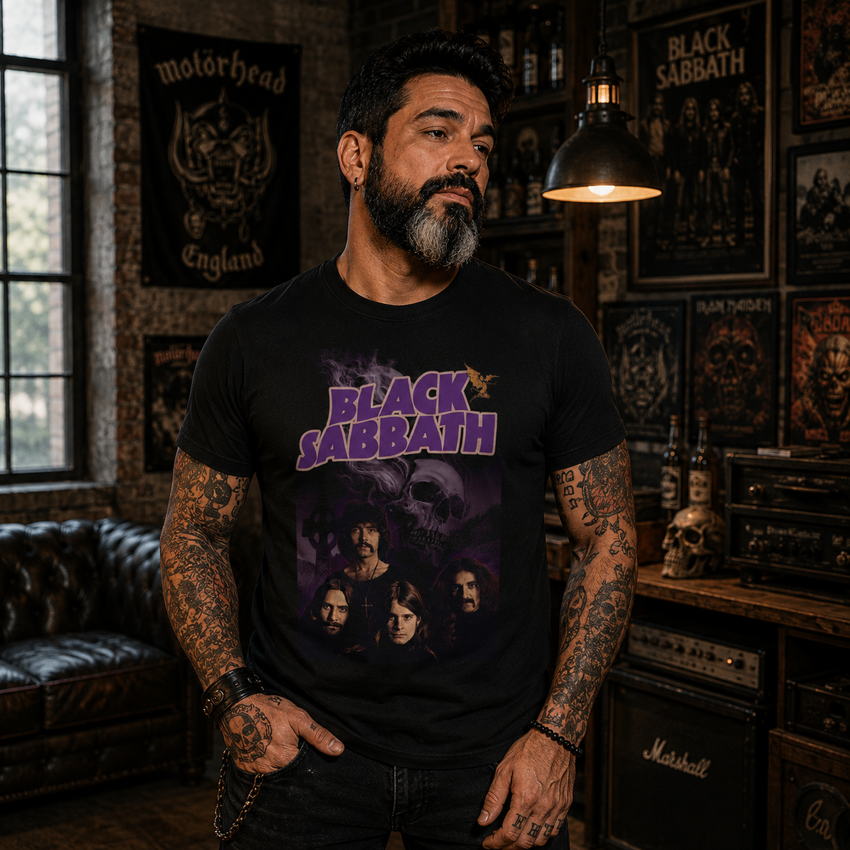 Camiseta Black Sabbath Roxo