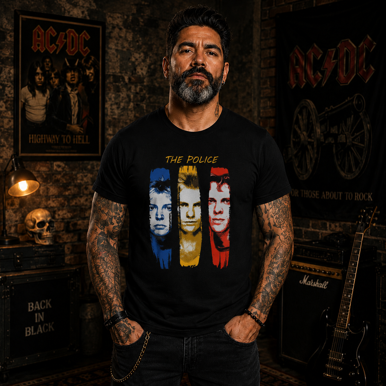 Camiseta The Police Faces