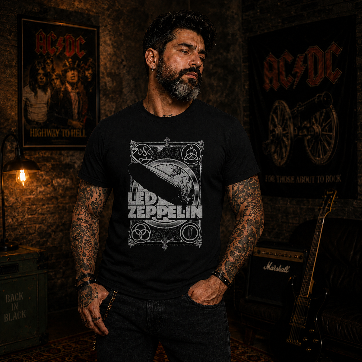 Camiseta Led Zeppelin Desenhada
