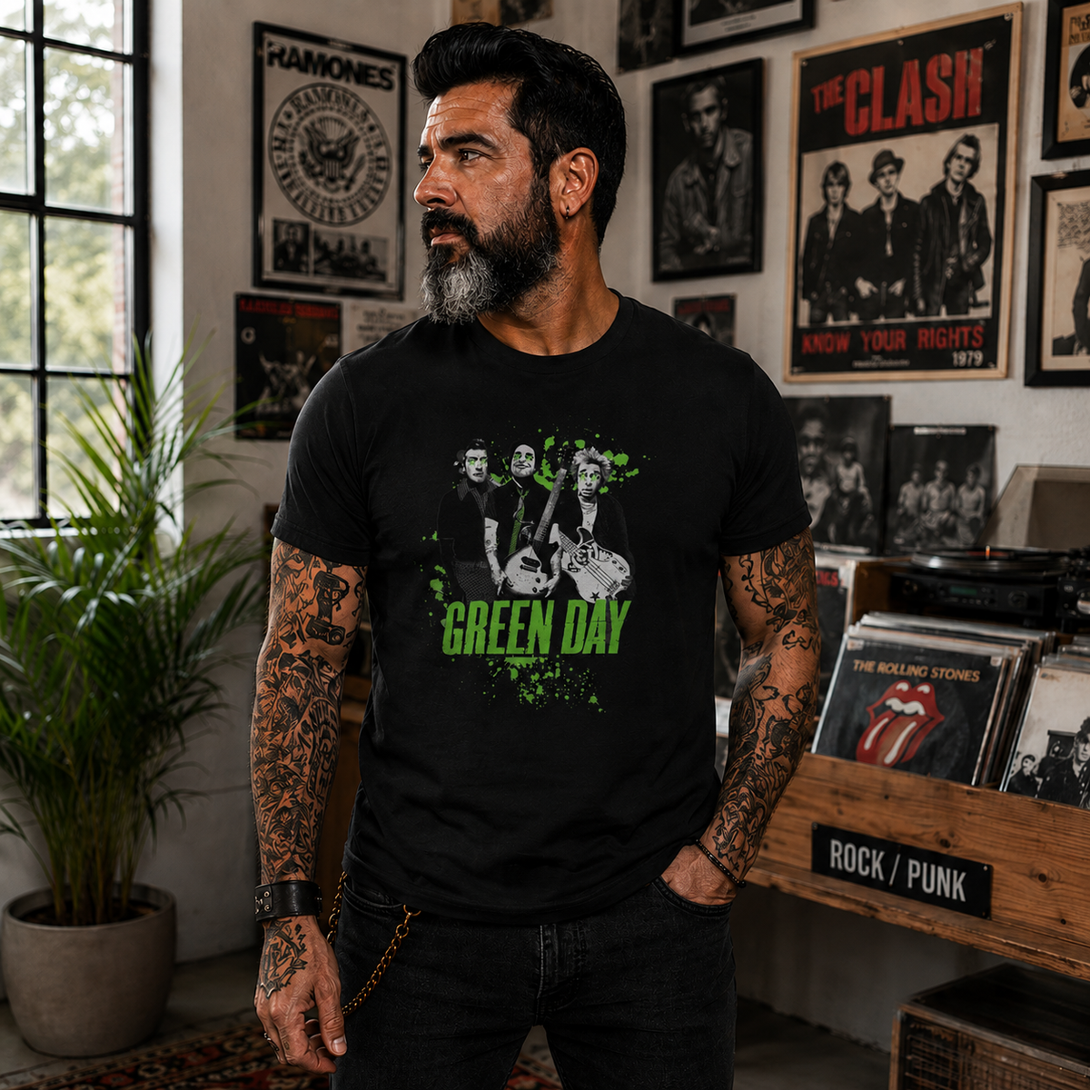 Camiseta Green Day Splash Verde
