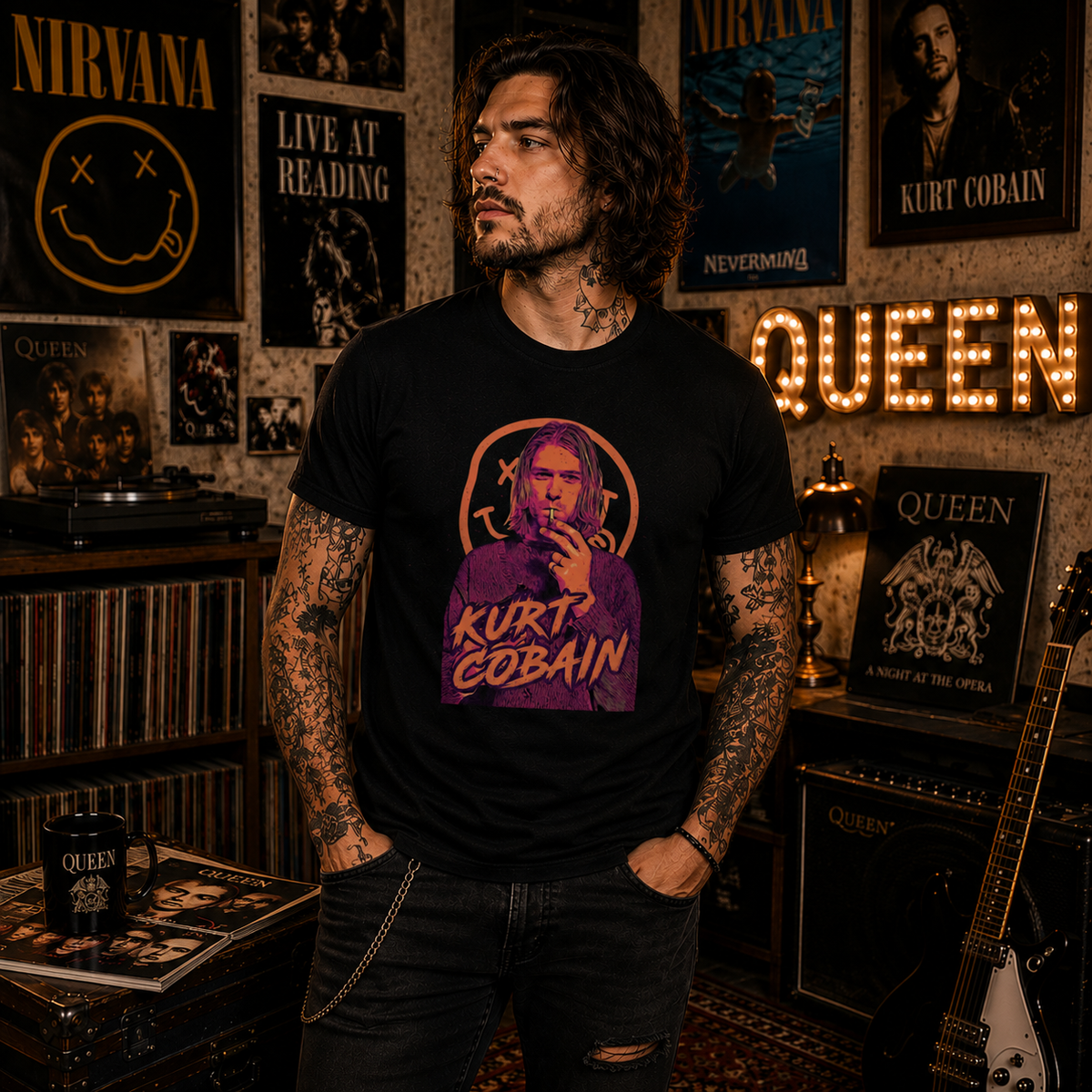 Camiseta Nirvana Kurt Cobain