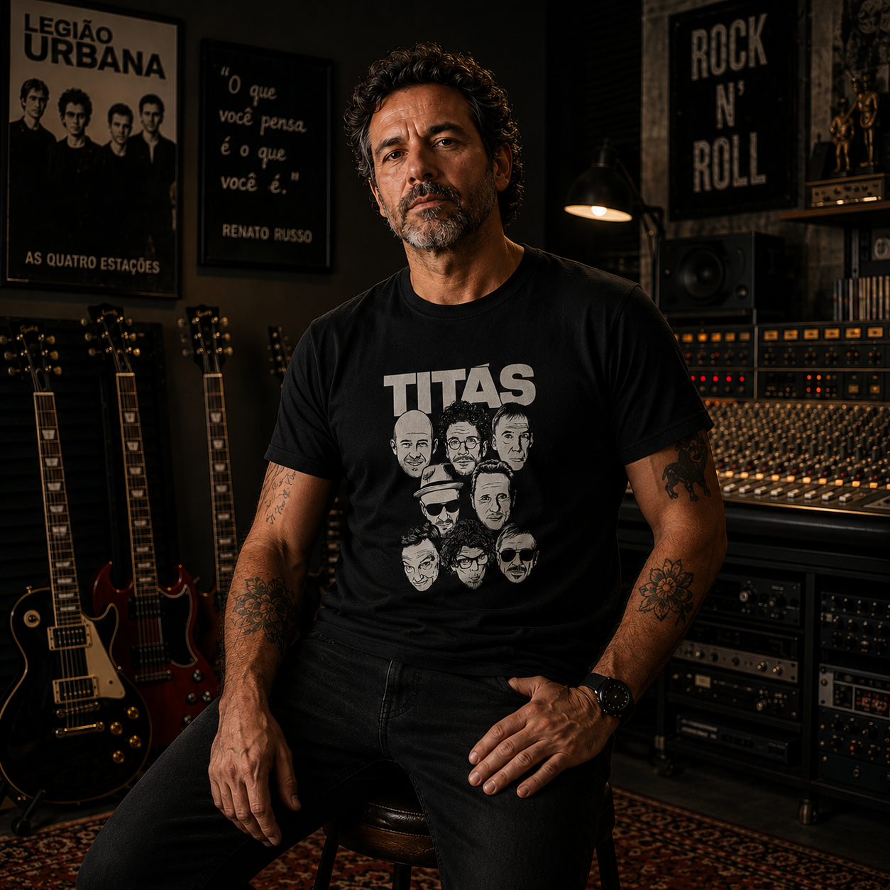 Camiseta Banda Titãs Faces