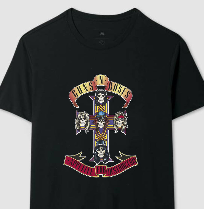 Camiseta Disco Guns N' Roses - Appetite for Destruction