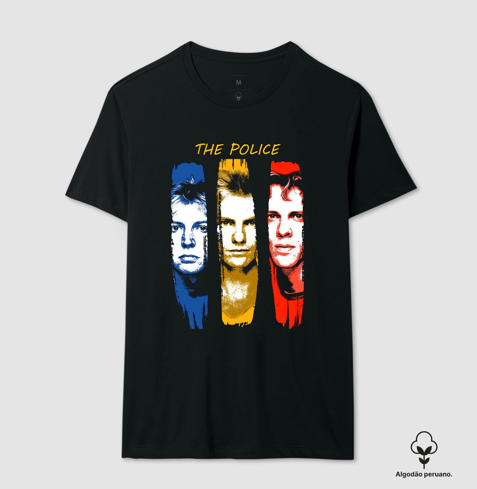 Camiseta The Police Faces Algodão Peruano