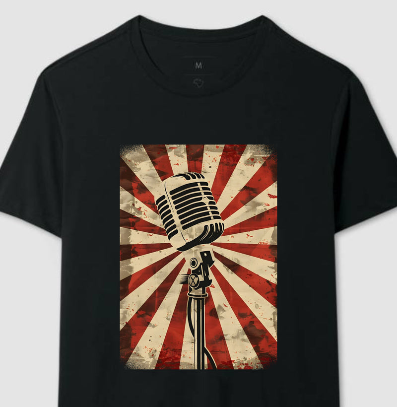 Camiseta Microfone Clássico