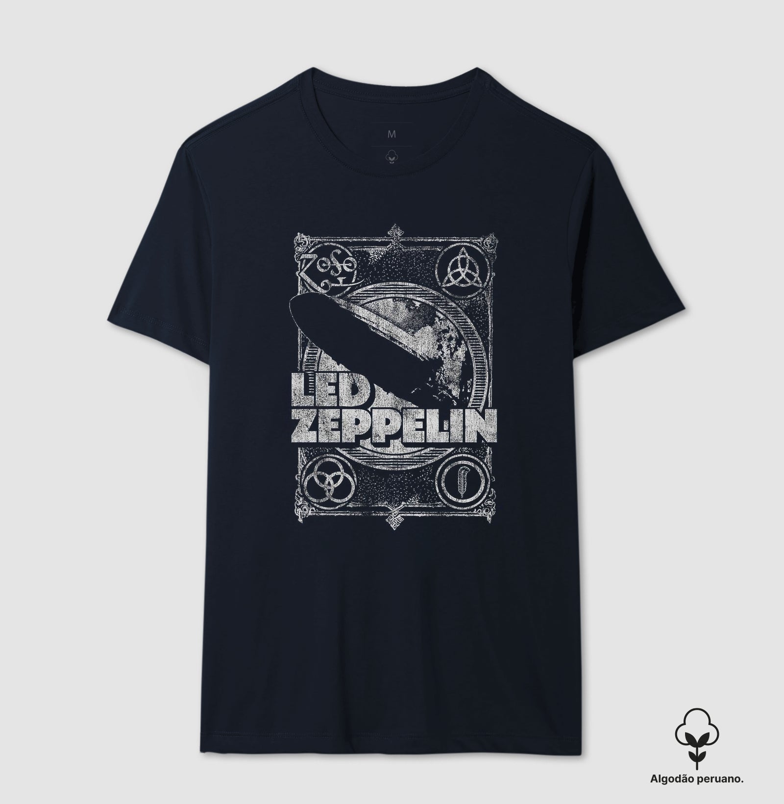 Camiseta Led Zeppelin Algodão Peruano