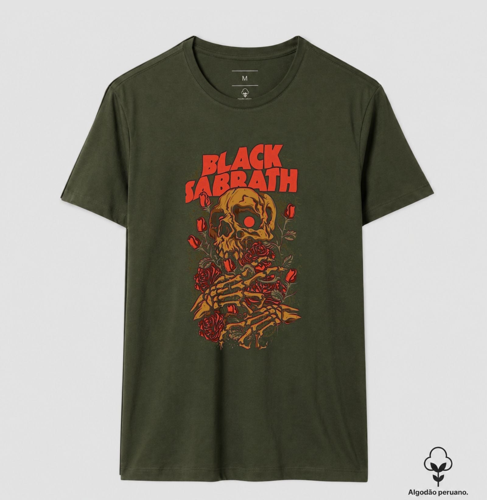 Camiseta Black Sabbath Algodão Peruano