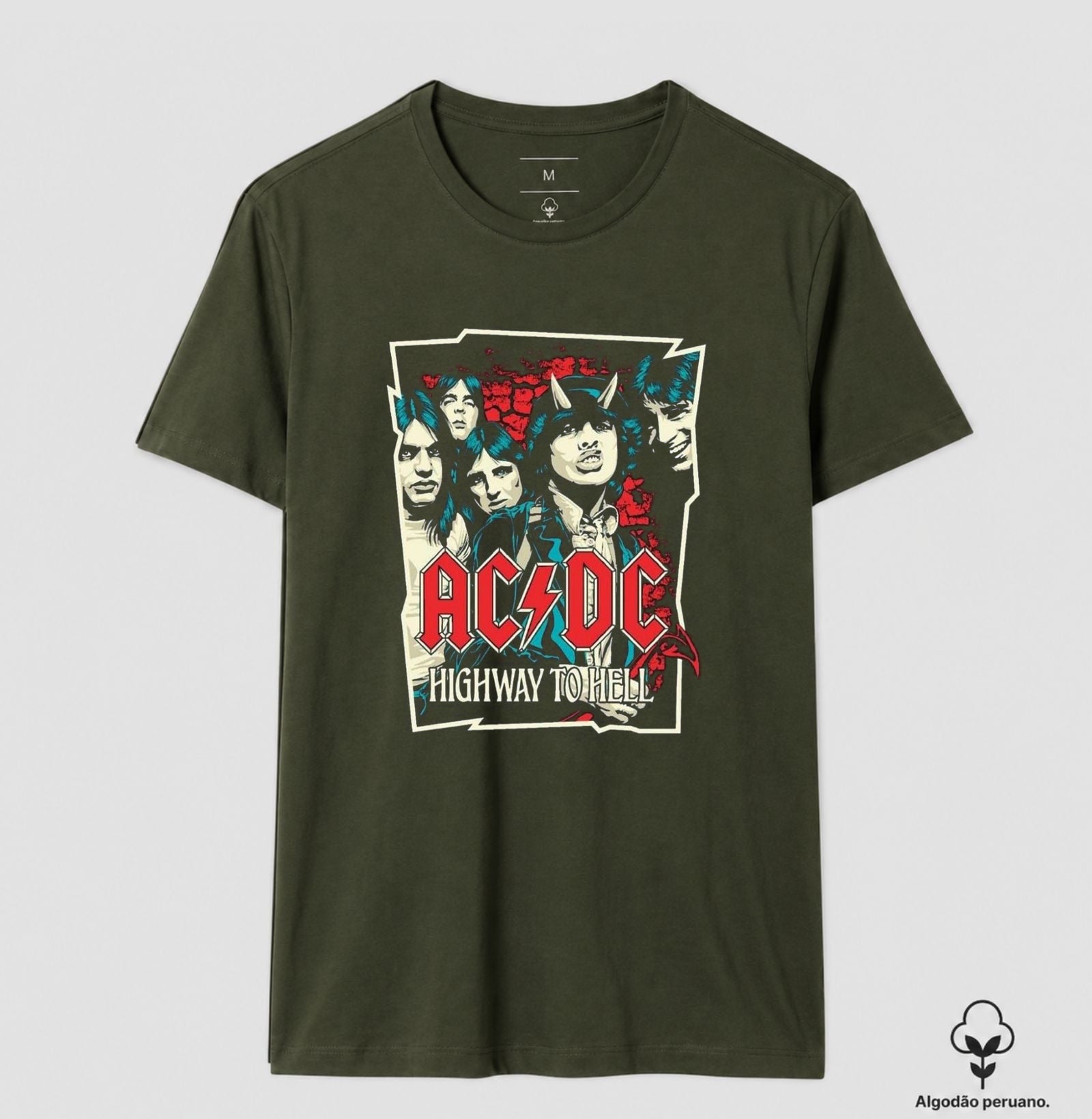 Camiseta AC/DC Highway to hell Algodão Peruano