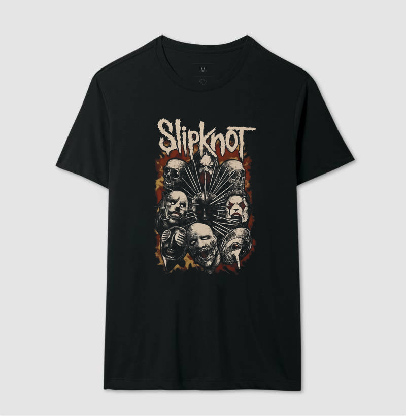 Camiseta Slipknot Faces da Loucura