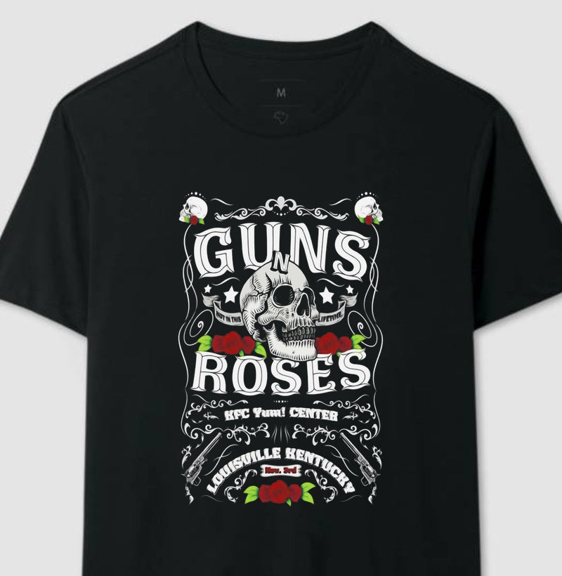 Camiseta Guns N' Roses Caveira