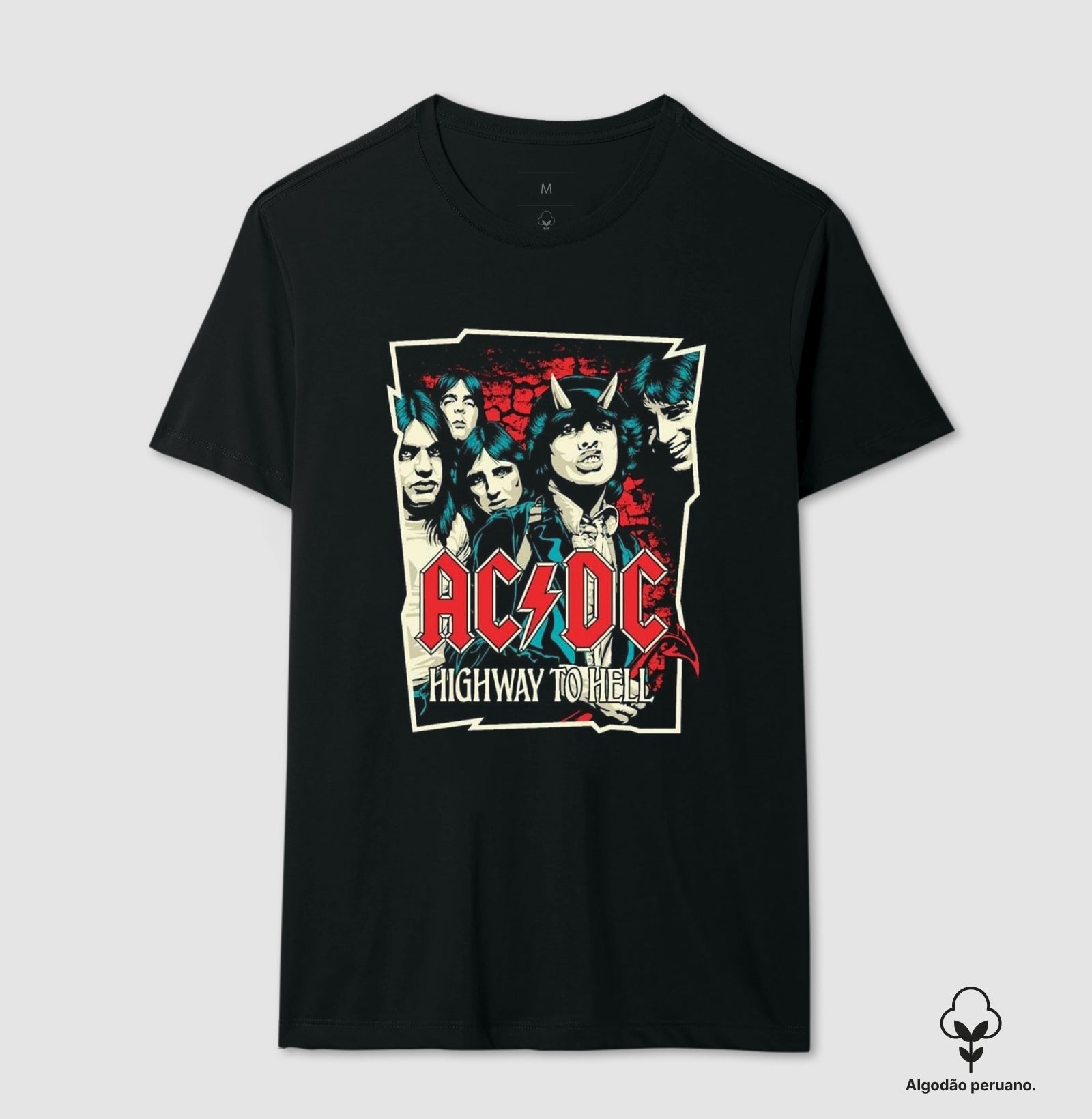 Camiseta AC/DC Highway to hell Algodão Peruano
