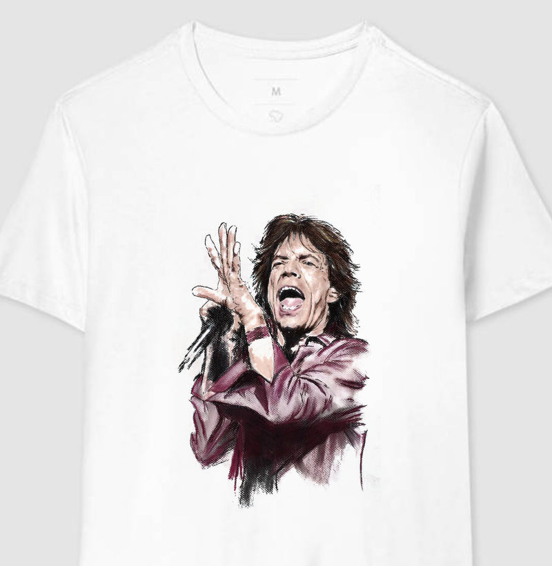 Camiseta do Mick Jagger Caricatura