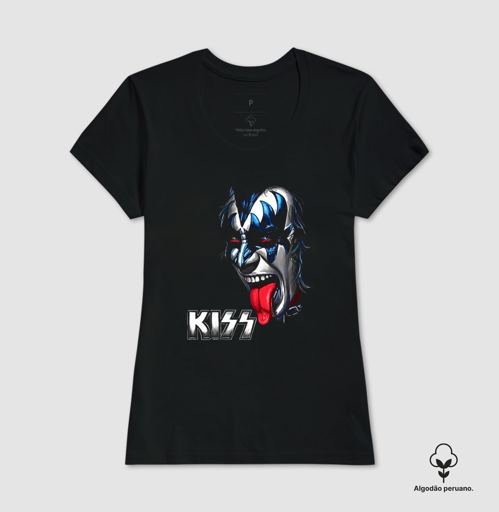 Camiseta Kiss Algodão Peruano