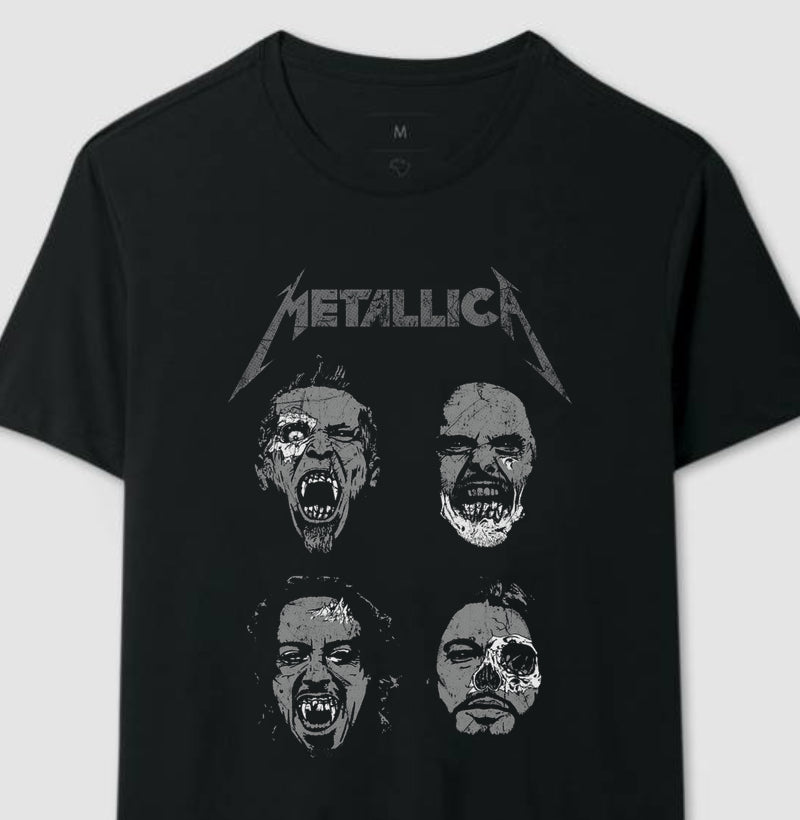 Camiseta Metallica Quatro Faces
