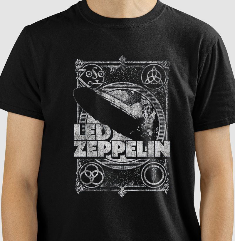 Camiseta Led Zeppelin Desenhada