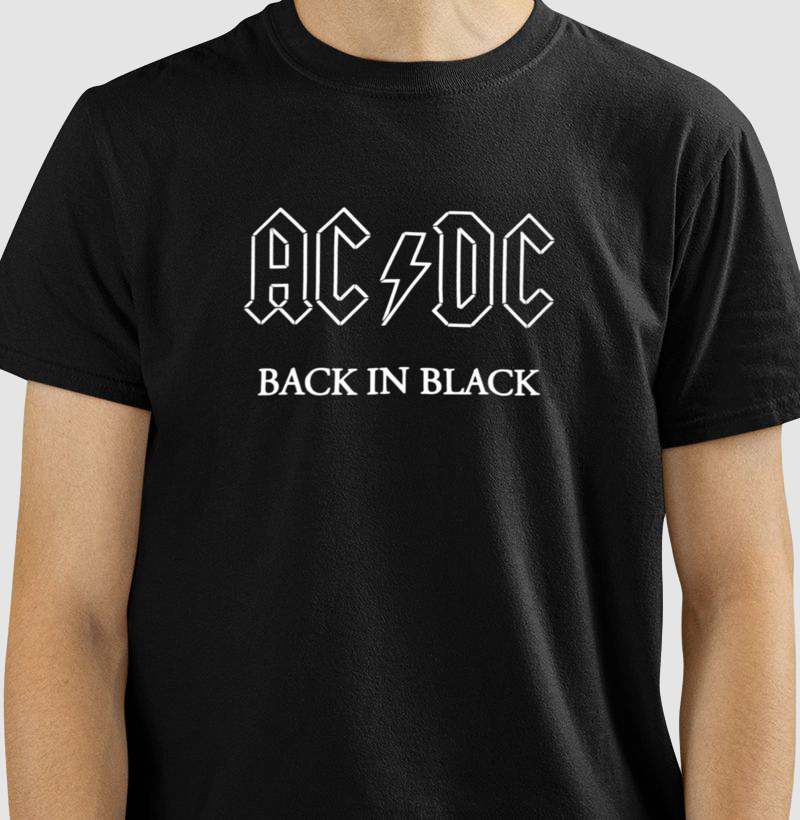 Camiseta Disco AC/DC Black in Black