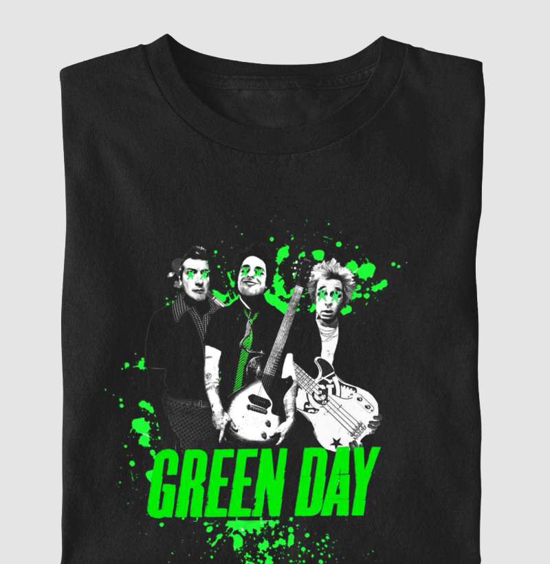 Camiseta Green Day Splash Verde