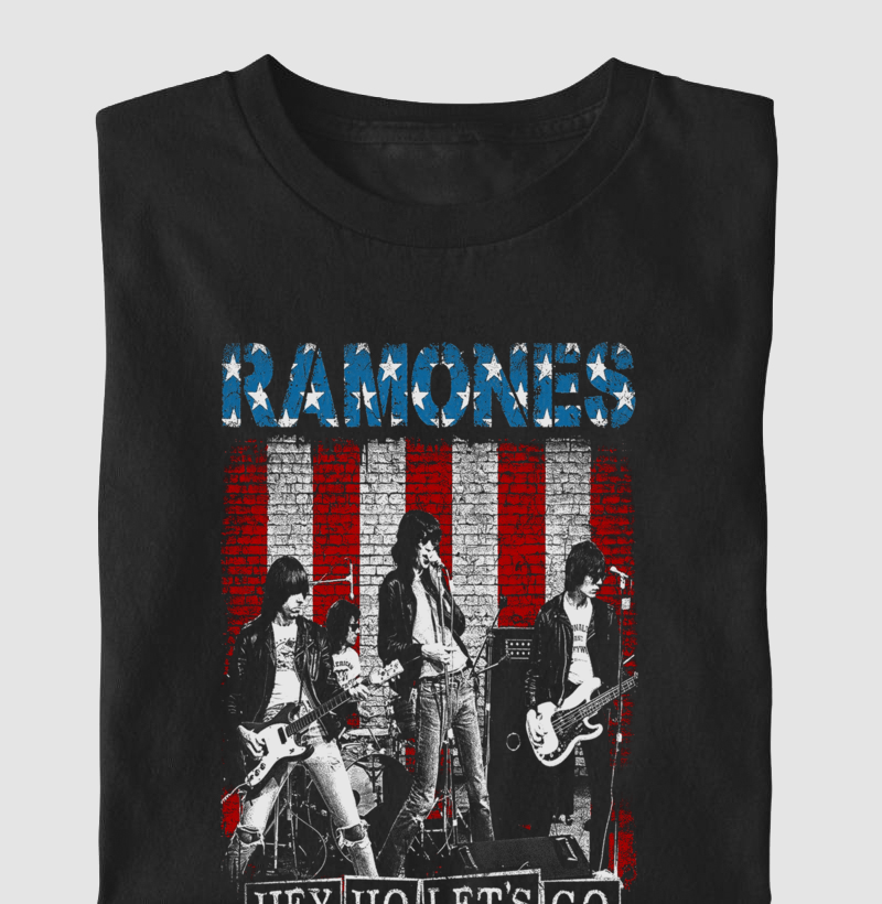 Camiseta Ramones Hey Ho Let's Go
