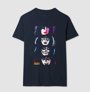 Camiseta Kiss Quatro Faces