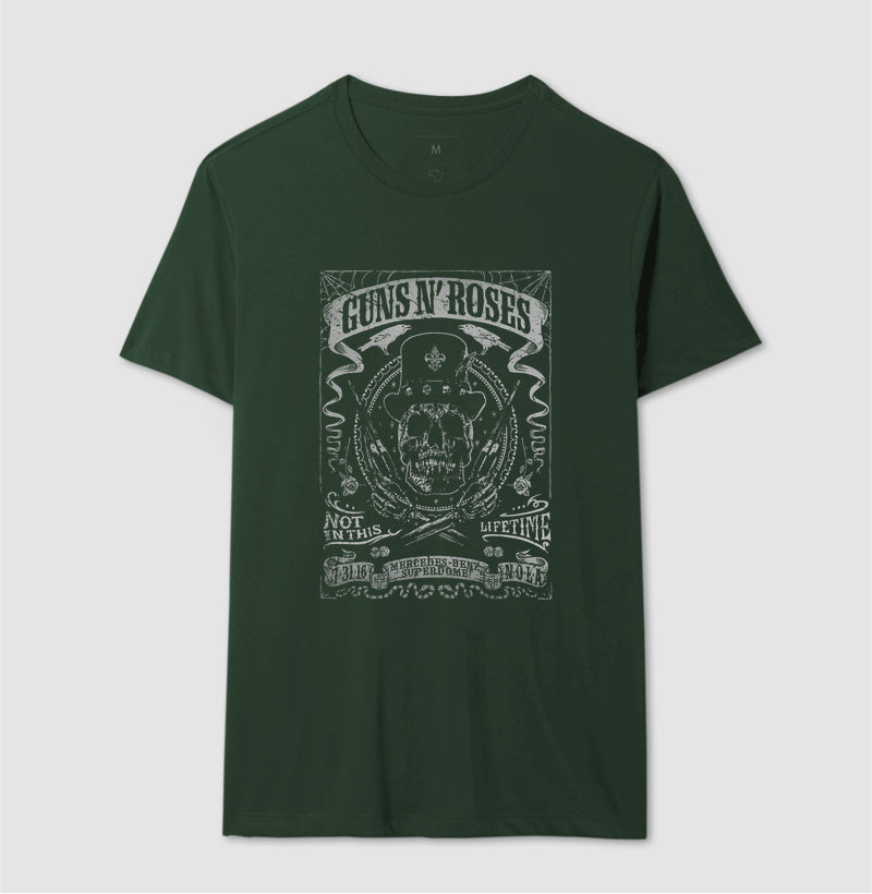 Camiseta Guns N' Roses Caveira Silhueta