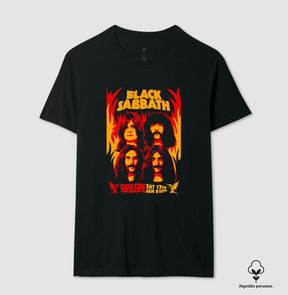 Camiseta Black Sabbath Odeon hammersmith Algodão Peruano