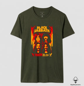 Camiseta Black Sabbath Odeon hammersmith Algodão Peruano