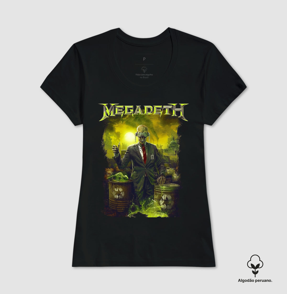 Camiseta Megadeth Toxic Algodão Peruano