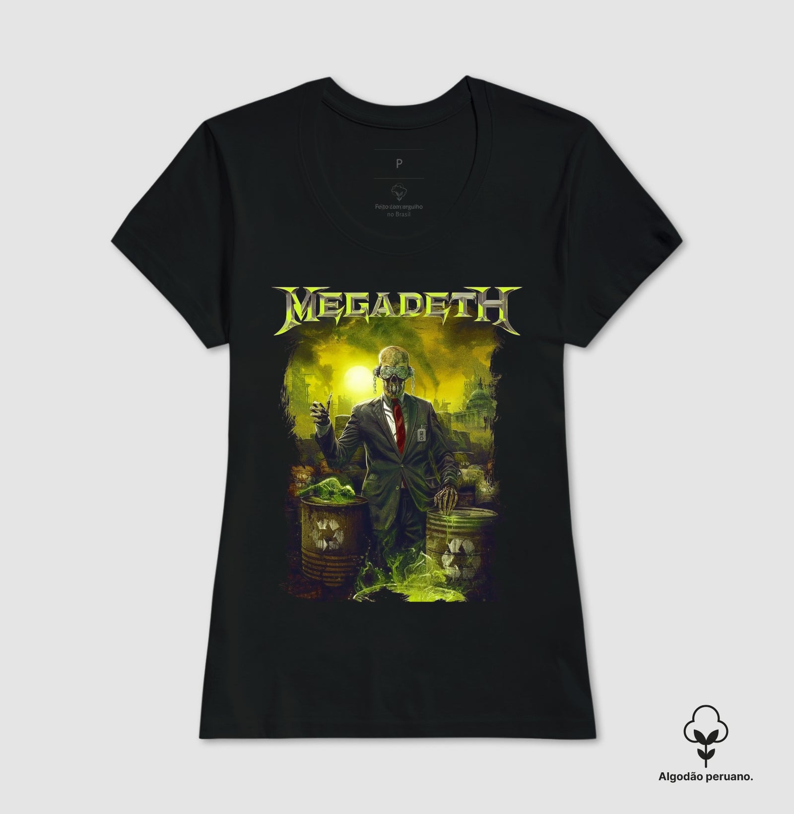 Camiseta Megadeth Toxic Algodão Peruano