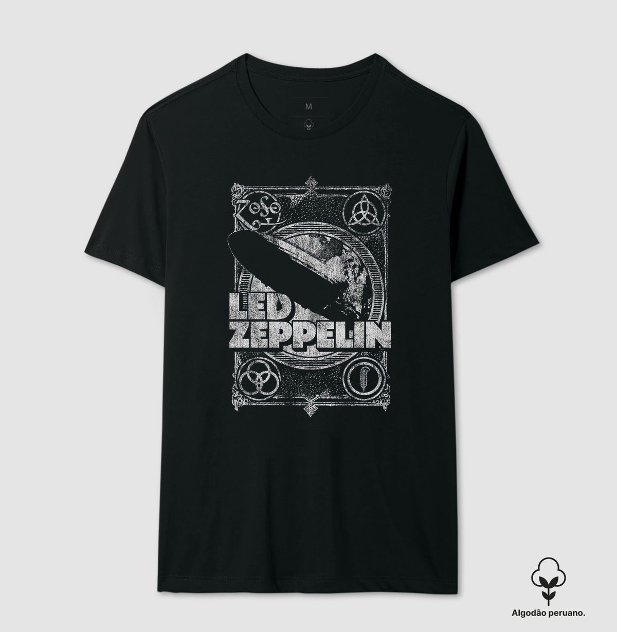 Camiseta Led Zeppelin Algodão Peruano