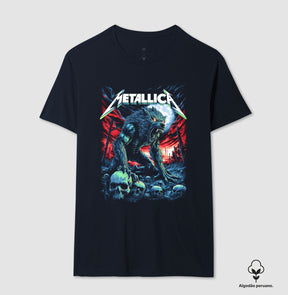 Camiseta Metallica Lobo Algodão Peruano