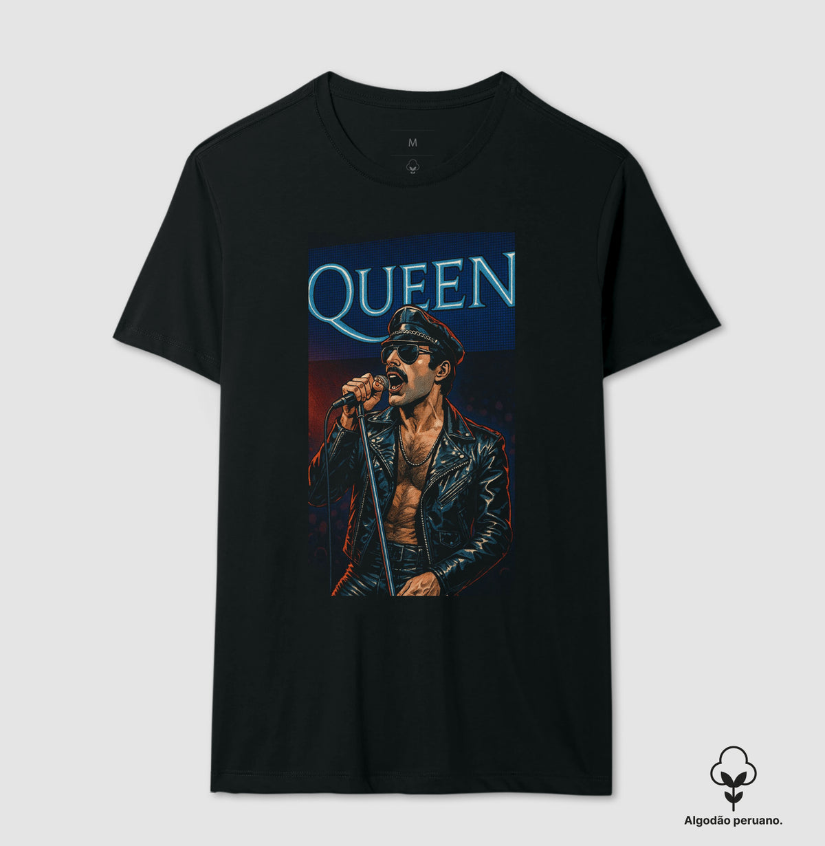 Camiseta Freddie Mercury Queen Algodão Peruano