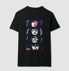 Camiseta Kiss Quatro Faces