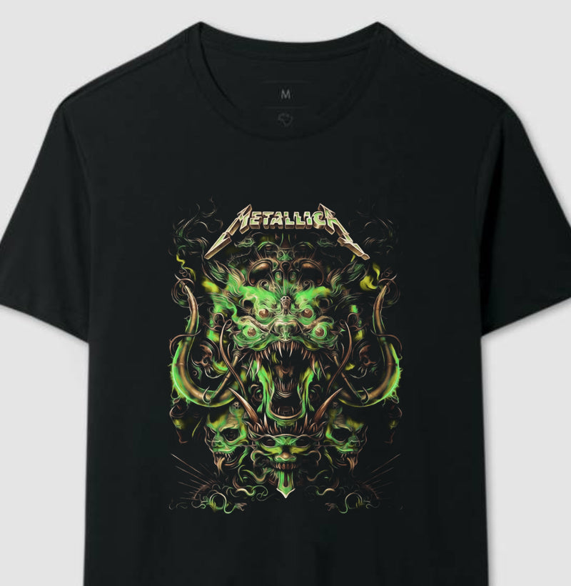 Camiseta Metallica Dragão Imperial Chinês