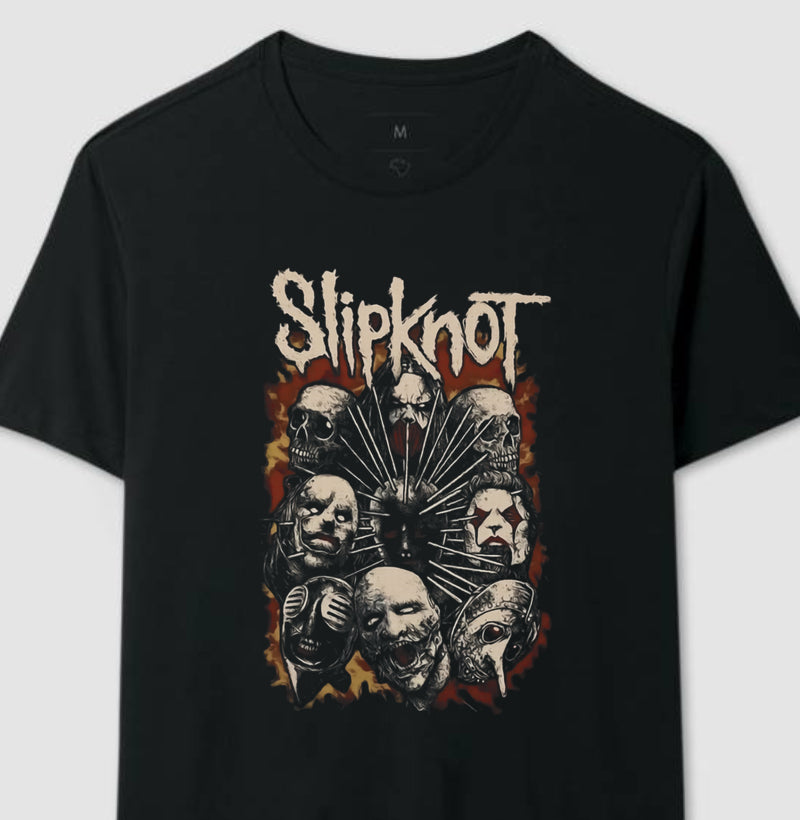 Camiseta Slipknot Faces da Loucura