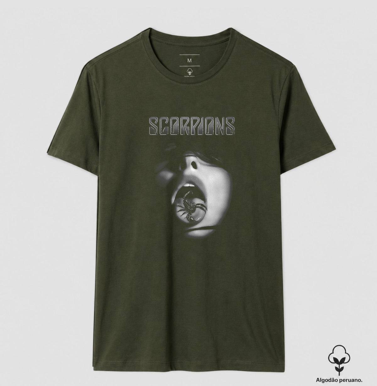 Camiseta Scorpions Algodão Peruano