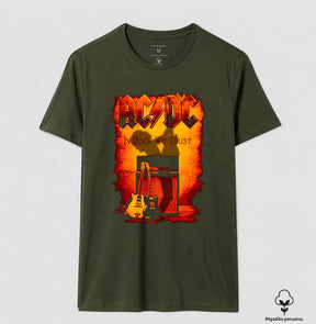 Camiseta AC/DC Rock In Algodão Peruano
