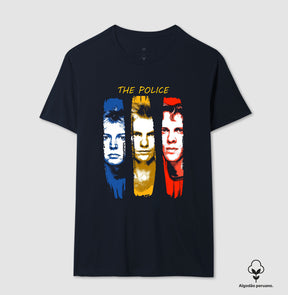 Camiseta The Police Faces Algodão Peruano