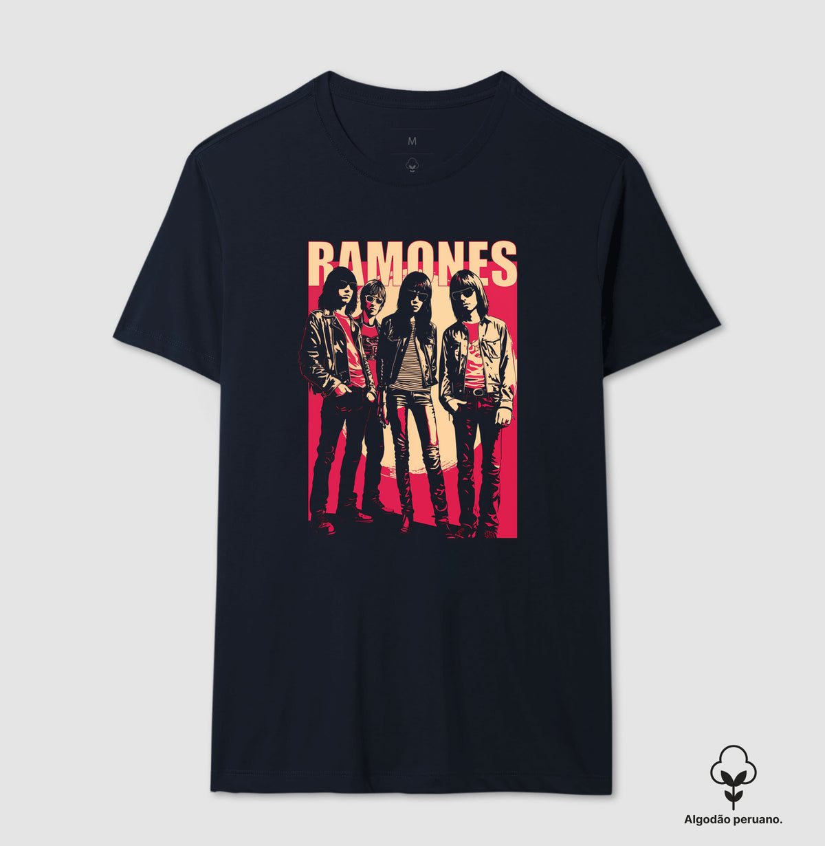 Camiseta Ramones Cartoon Algodão Peruano